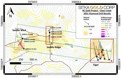 Sitka Drills 16.0 Metres of 2.18 g/t Gold at RC Gold in Yukon